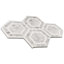 Nova 6" Hexagon Polished Marble Mosaic Tile-2061913714