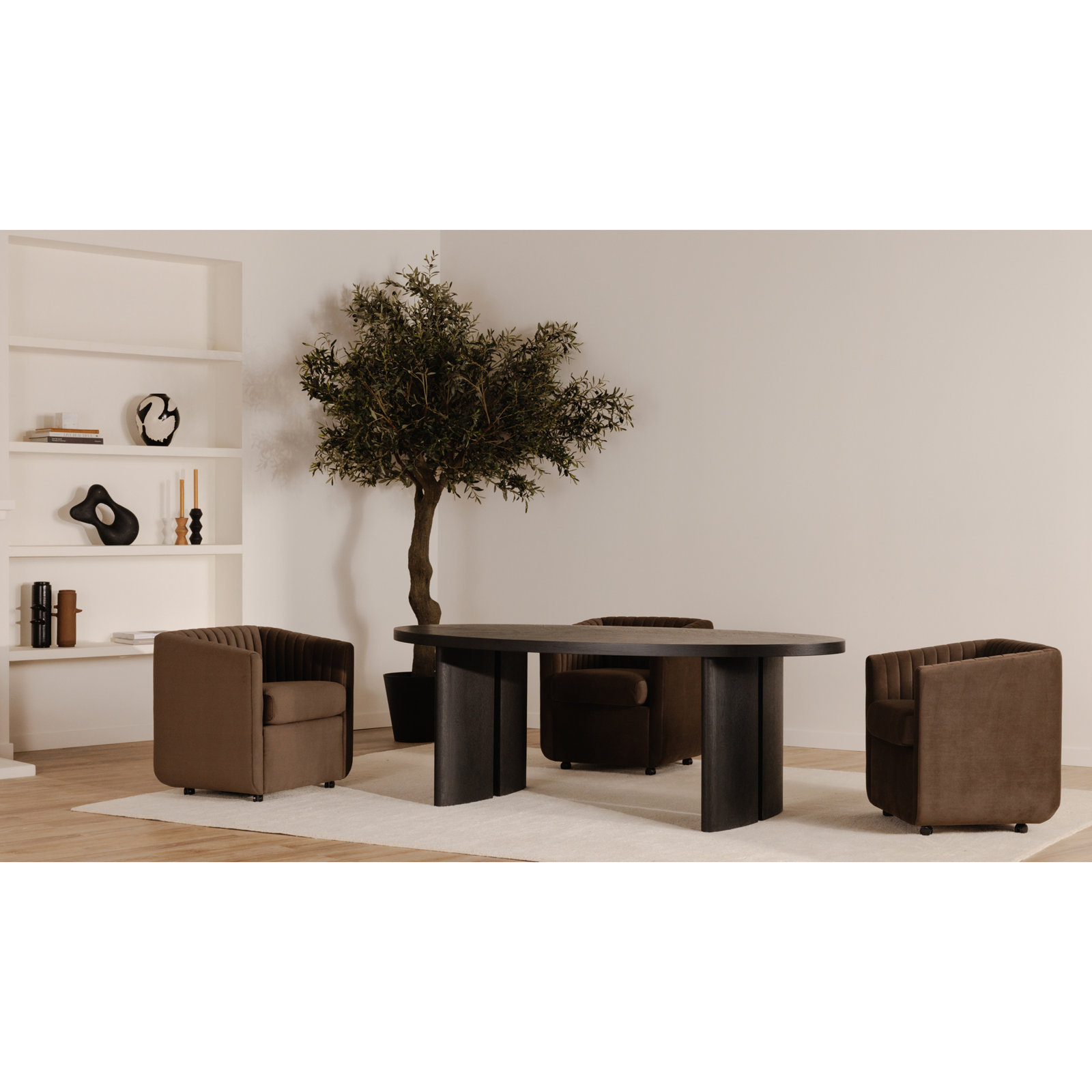Aris 86" Oak Dining Table