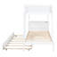 Lit superposé Twintwin avec rangement en blanc - Maximiser l'organisation de la chambre à coucher Bureau, rangement, lit gigogne simple pour les familles