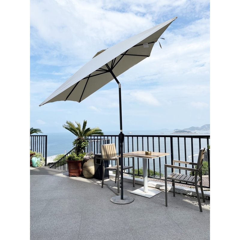 Parasol de marché rectangulaire 9 pi x 6 pi Cortesani, Rosée givrée
