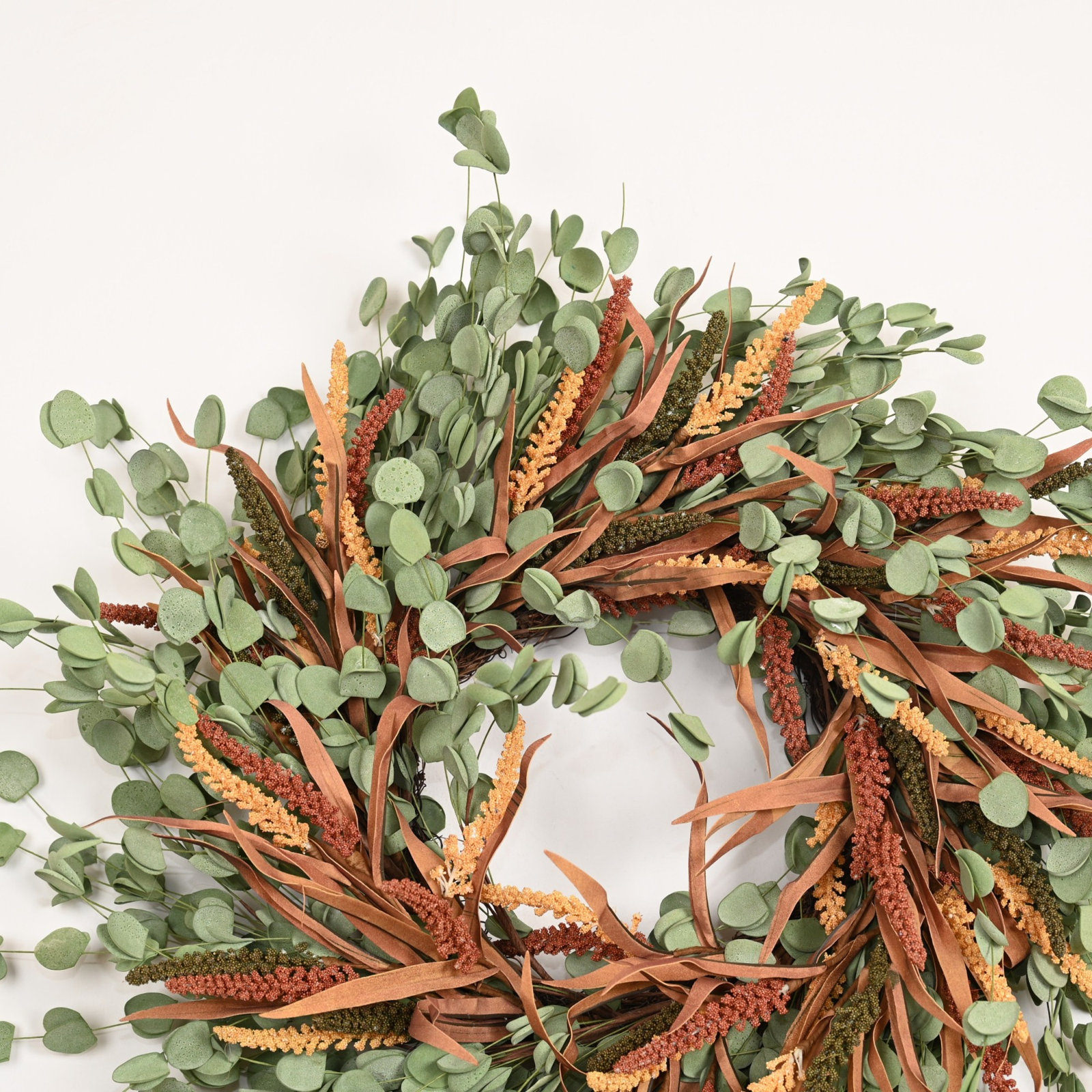 24" Handcrafted Eucalyptus Thanksgiving Wreath