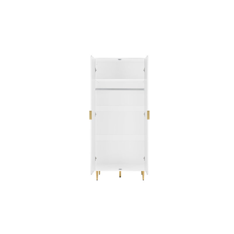 Bethzaida 2 Door Fluted Wardrobe, White