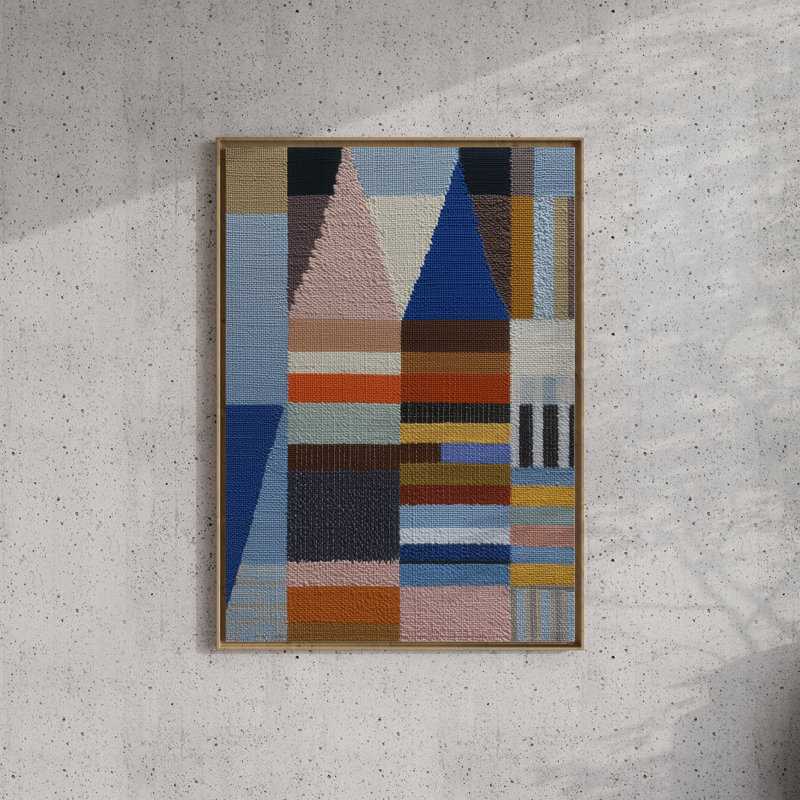 Woven Perspectives No. 04: impression géométrique abstraite, Unframed, 24x30 in