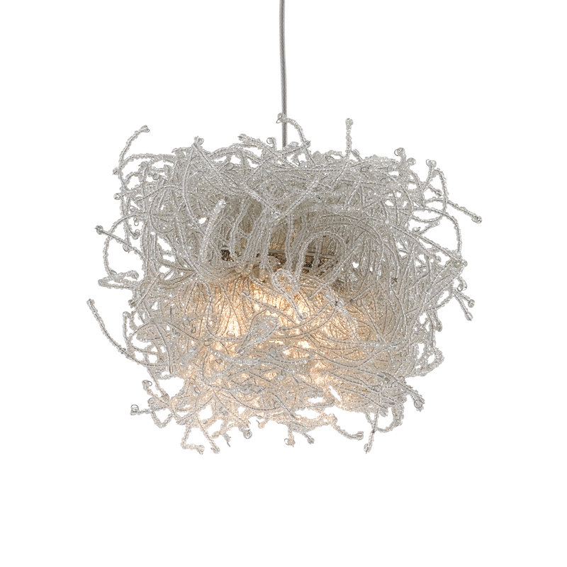 Luminaire suspendu rectangulaire 7 lumières Birds Nest