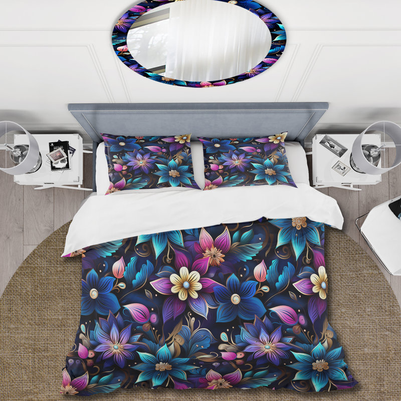 Ensemble de housse de couette Moroccan Dreamscape Boho, Housse de couette pour très grand lit et 2 très