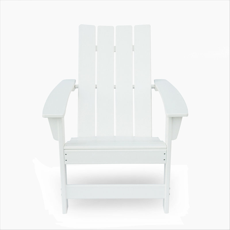 Adirondack Chairwith Rustic Charm And All-Weather Durability, Perfect For Modern Outdoor Spaces, White