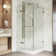 Monteray 32" W x 32" D x 79" H Hinged Frameless Shower Enclosure with 3/8  Clear Glass&Base