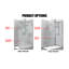 43-1/2 In W x 75 In H Premium Tempered Glass Shower Screen with Sandblasted Frosted Finish-115608383-115608386