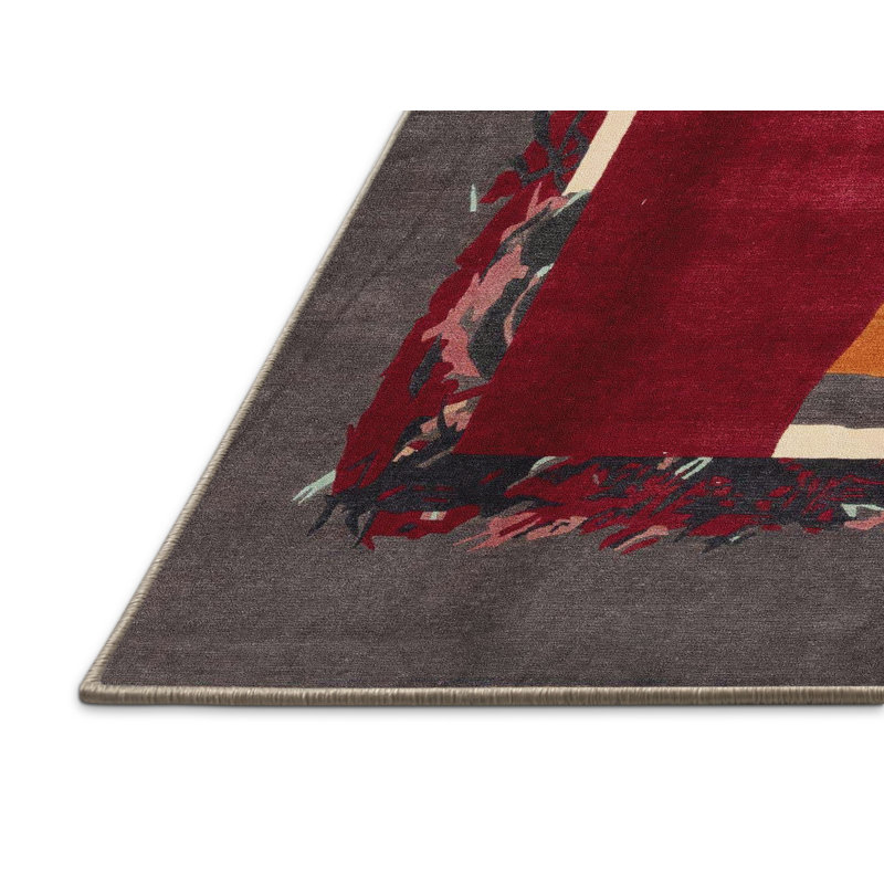 Miland Abstract Indoor Rug, Rectangle 7' x 10'