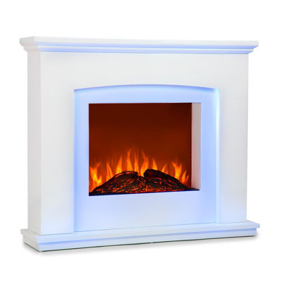 Klarstein 98.5cm W White Electric Fireplace