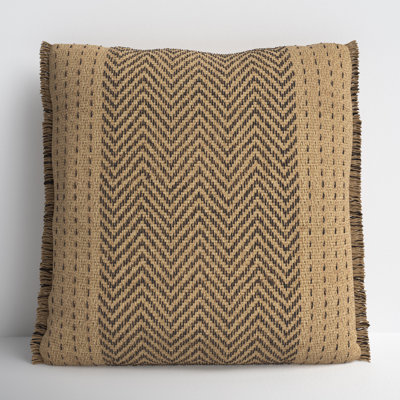 Carey Fringed Cotton Throw Pillow
