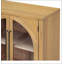 Grande armoire-buffet à 4 portes avec portes en verre, conception arquée et tablettes réglables pour une utilisation polyvalente-129703213