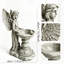 Sculpture de bain d'oiseaux en forme d'ange, statue de jardin en résine avec bol sur piédestal pour attirer la faune et embellir votre extérieur.