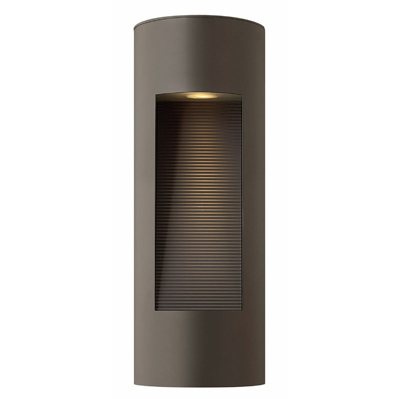 Luna 2-Light Outdoor Flush Mount, 16" H x 6" W x 3.5" D, Satin Black, MR-16