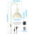 Plug-in Wall Sconce, Metal Indoor Wall Lamp, E26 Base-856262936