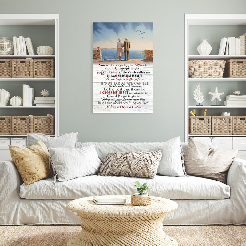 «Old Couple A Love As True As Mine On», impression sur toile, H 14 po x l 11 po x P 1,25 po