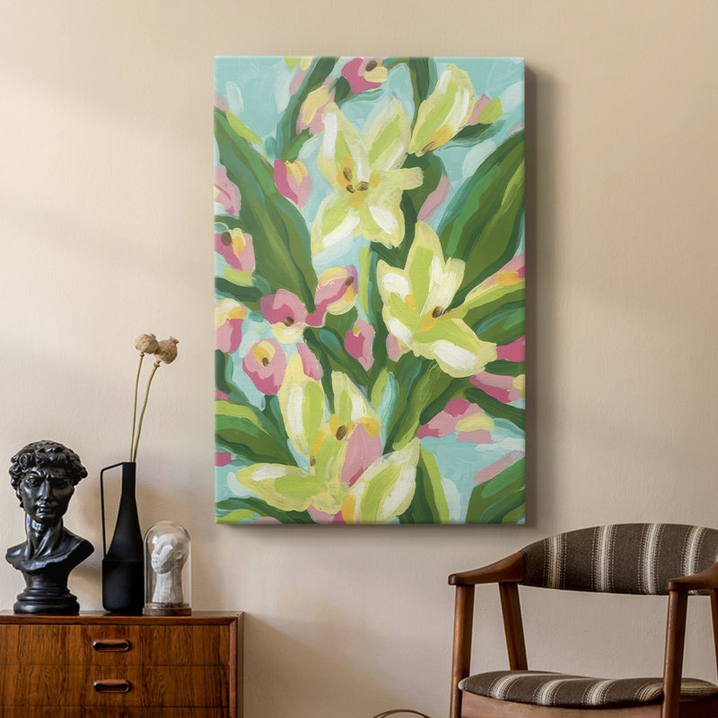 Floral Vibration I - Gallery Cavas sur mesure, H 48 po x l 32 po
