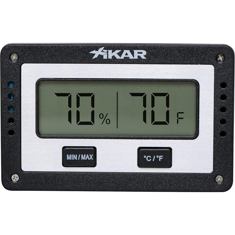 Xikar PuroTemp Rectangular Digital Hygrometer