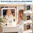 Vanity Desk With Led Mirror, Makeup Vanity Desk With 4 Drawers, Power Outlets, Storage Stool, Storage Shelves & Hair Dryer Holder , Adjustable 3 Lighting Modes, Makeup Vanity Set For Bedroom-1983691828