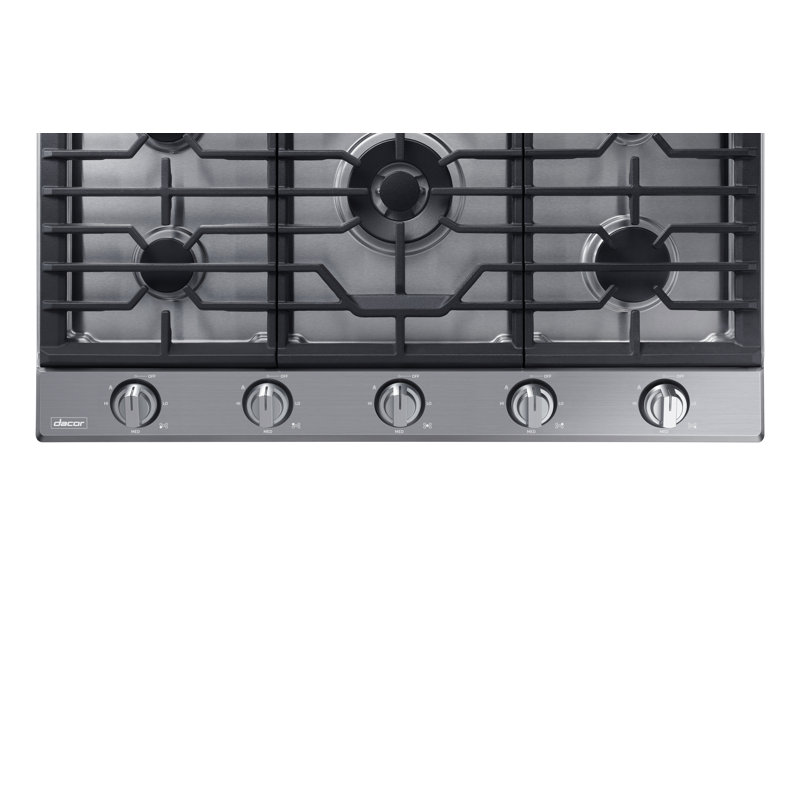30" Gas Cooktop 5 Burners, Transitional, Silver, NG/LP