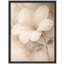 Elegant White Flower Close Up Framed Wall Art Prints - Neutral Floral Decor for Bedroom Living Room-125212075-125212077