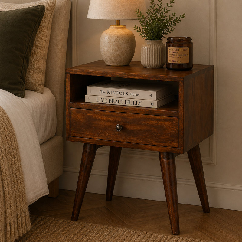 Romy 17.7'' W Solid Wood Nightstand