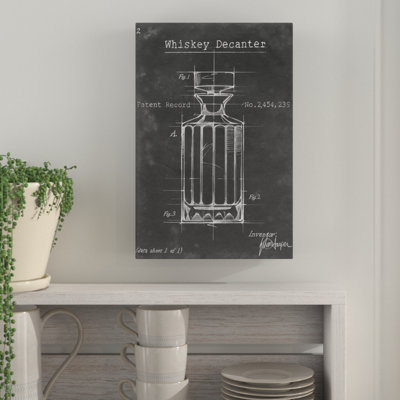 «Barware Blueprint VII», impression sur toile