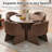 5-Piece Dining Table Set, Wood Top, Faux Fur Armchairs-108053361-108053362-108053363