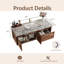 Ensemble de meuble-lavabo simple 36 po avec lavabo en céramique Latrey, 2 armoires en bois naturel