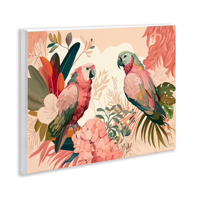 "Rose perroquets et feuilles" par Fab Funky