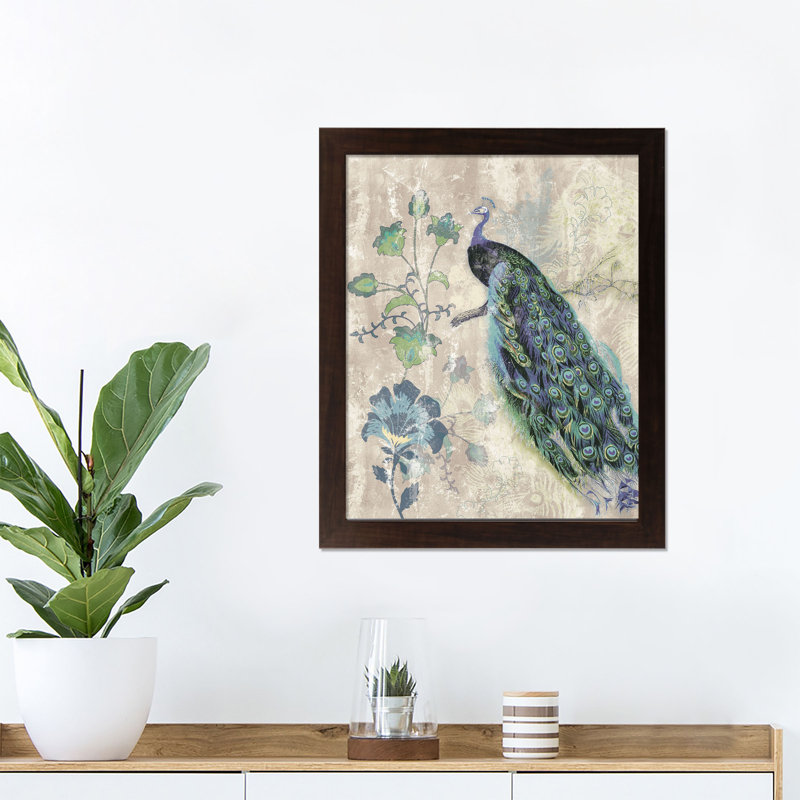 " Peacock On Brown "