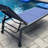 PURPLE LEAF Outdoor Chaise Lounge Set of 2 Aluminum Patio Lounge Chair with Wheels and Side Table Pool Chaise Lounge Chair for Outdoor Backyard Poolside Navy Blue-84335570