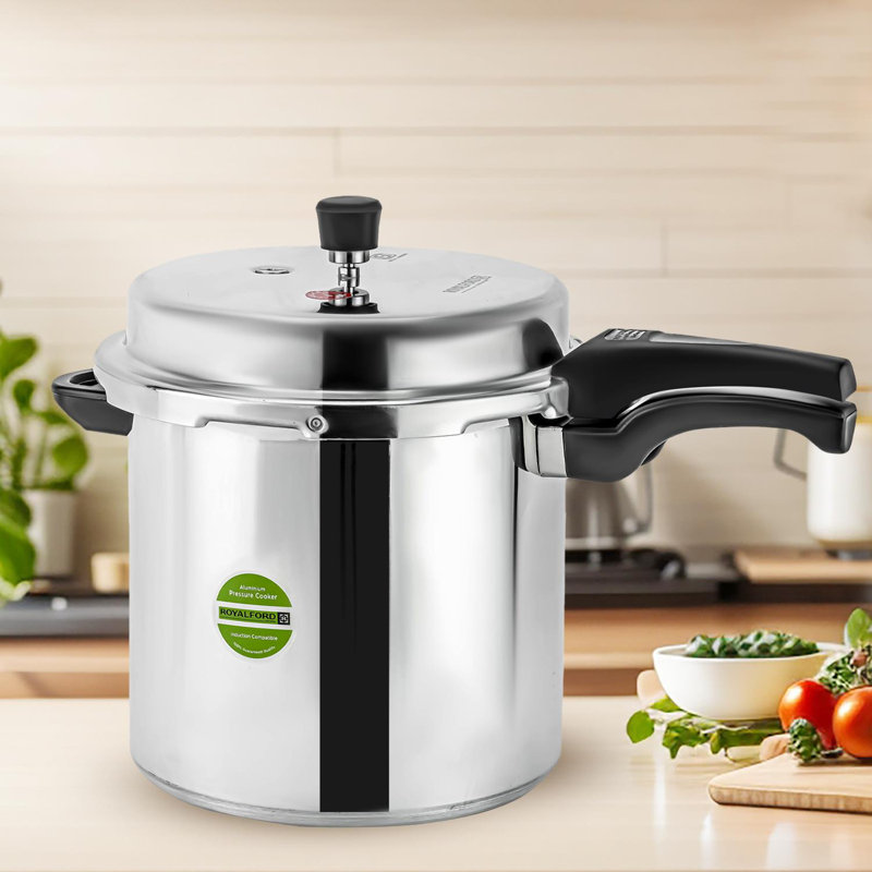 ROYALFORD 12L Pressure Cooker Lightweight Aluminium Casserole Stock Pot Kitchen Catering