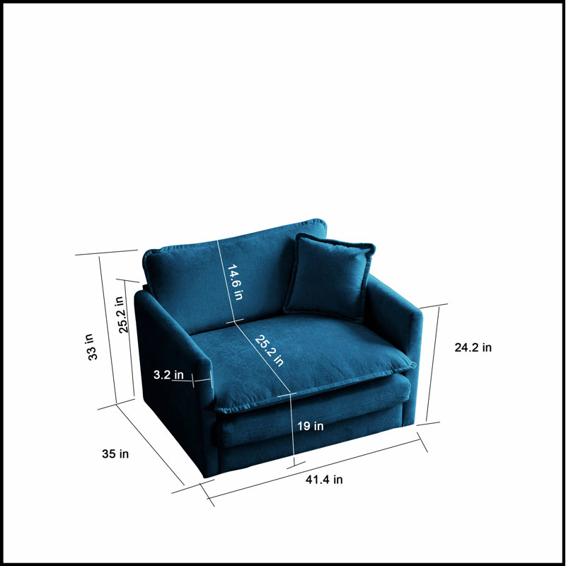 Fauteuil de lecture rembourré Comfy, Bleu