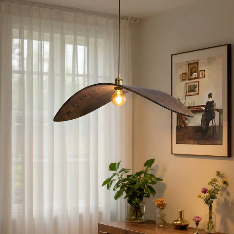 1 - Light Leaf Pendant Lights Kitchen Island Unique, 11.81" H x 33.46" W x 33.46" D