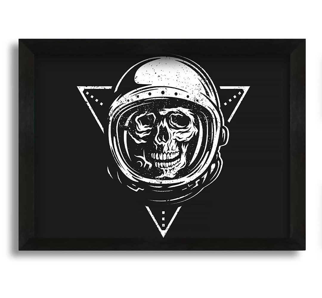 Gerahmtes Leinwandbild Spaceman Skull