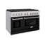 ZLINE 48" Paramount Double Oven Dual Fuel Range w/ 8 Burners & Black Matte Doors (SDR-BLM-48)