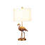 Lampe de table 26 po en résine flamant doré mat