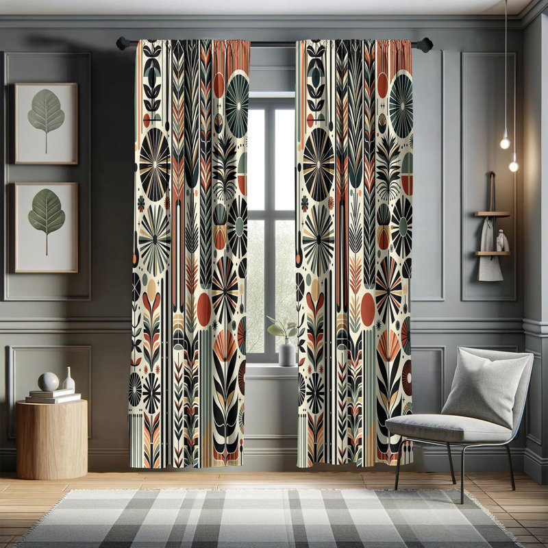 Hendrica Semi Sheer Curtain, 56" W x 95" L