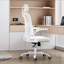 Chaise de bureau ergonomique, chaise de bureau avec appui-tête, chaise d'ordinateur à haut dossier avec accoudoirs et support lombaire réglable pour la salle d'étude de bureau à domicile