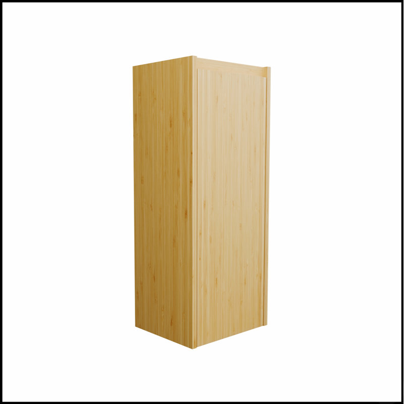 Armoire murale grande capacité en bambou pressé latéralement, idéale pour un rangement organisé et une décoration intérieure rustique.