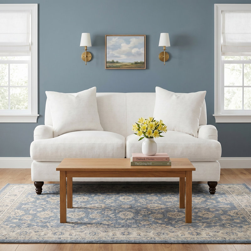 Walters Tight Back Loveseat, Nomad Snow Crypton® Chenille