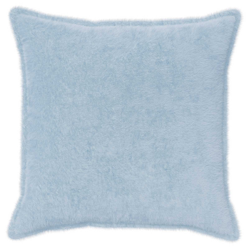 White Cushion Cover, Square 55cm, Light Blue