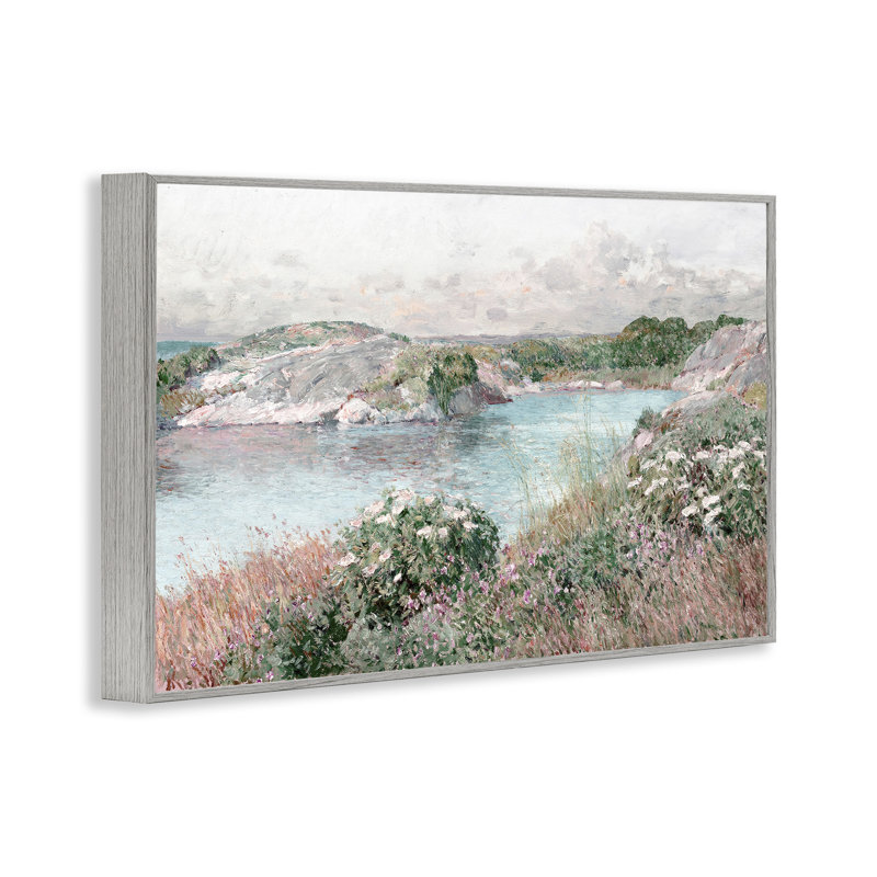 Art classique, estampe numérique de paysage de rivière par lettré et doublé, Estampe numérique Farmhouse, H 20 po x l 30 po