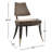 D'Orsay Velvet Side Chair in Smoky Taupe