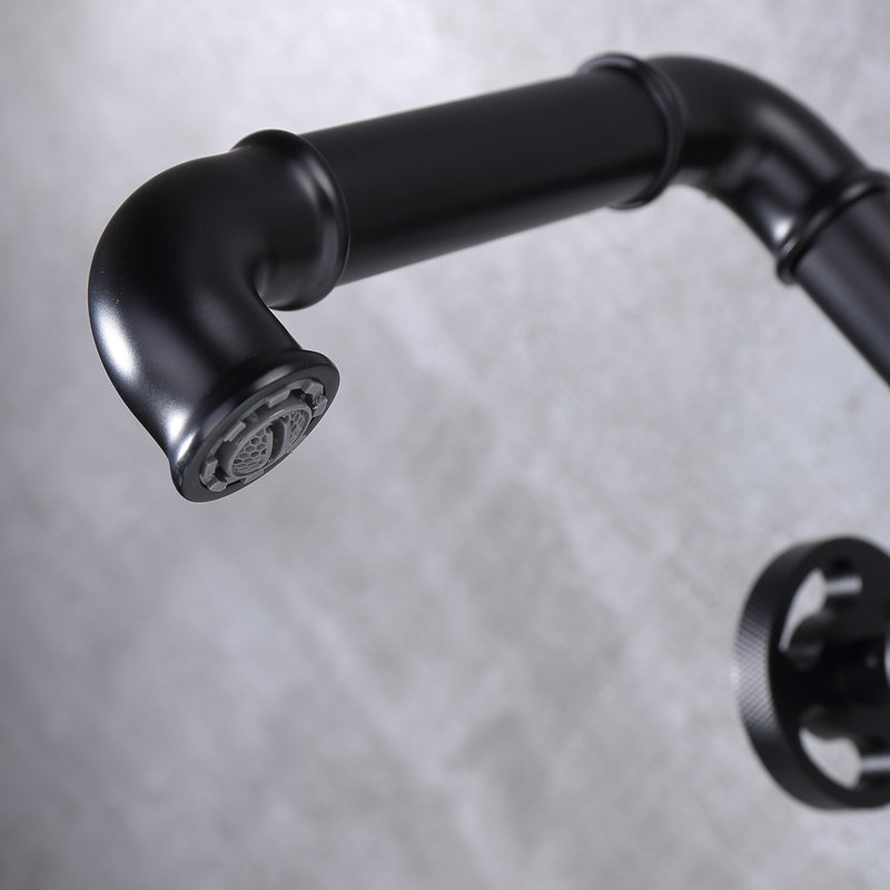 Robinet de lavabo vasque moderne 11,77 po, robinet de lavabo de salle de bain haut moderne, Noir mat