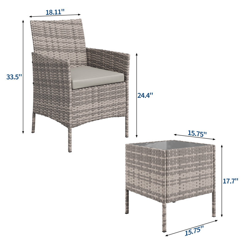 ZACOO Bar Set, Grey