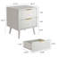 Ensemble de chambre à coucher 3 pièces (1 commode + 2 tables de chevet)-1326685207