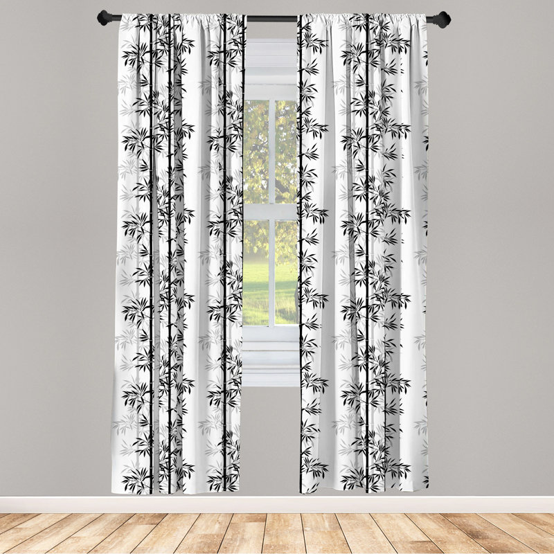 Tree of Life Semi-Sheer Rod Pocket Curtain Panels, 28" x 63"