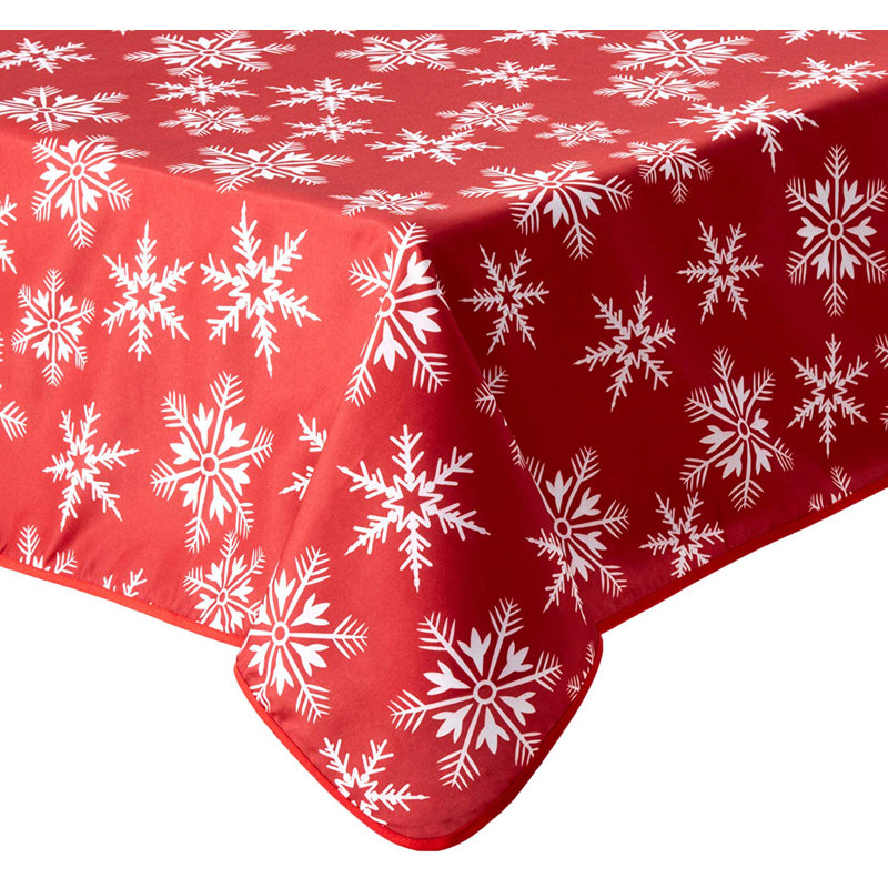 Decorative Christmas Tablecloth, 70" L x 52" W